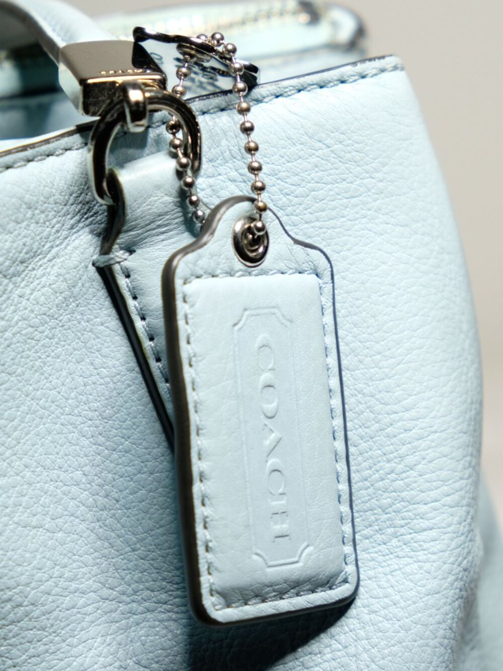 Coach Madison Cafe Carryall, Leather, pastel seafoam, Fair - Picture 8 of 15